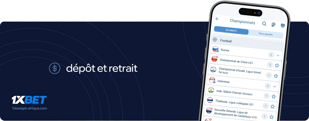1xbet Betapk Afrique depot et retrait